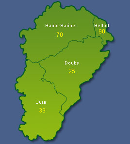 Carte Franche-Compte