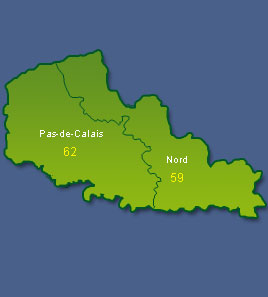 Carte Nord Pas-de-Calais